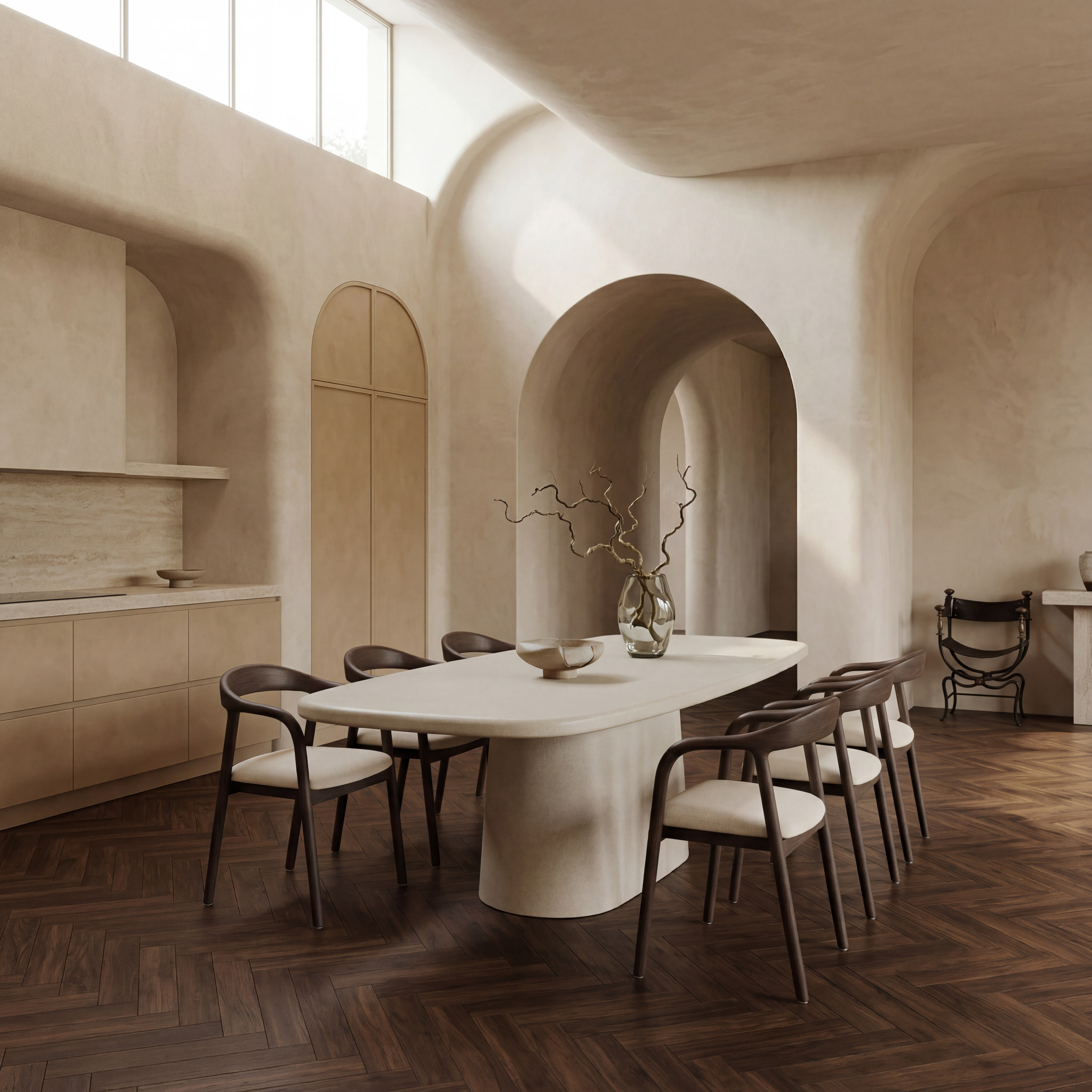 Editorial furniture in a quiet interior